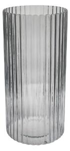 Daphne Ribbed Glass Vase Clear