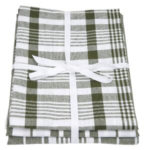 Dexam Love Colour Set of 3 Extra Large Tea Towels Olive (Green)