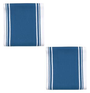 Dexam Set of 2 Love Colour Striped Tea Towels Blue
