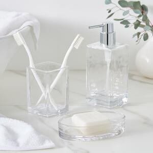 Glam Glass Bathroom Accessories Set Clear
