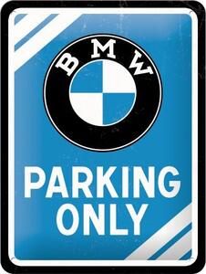 Metal sign BMW - Parking Only - Blue, (15 x 20 cm)