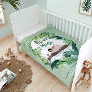 Jungle Book 4 Tog 100% Cotton Cot Quilt Green/Brown/White