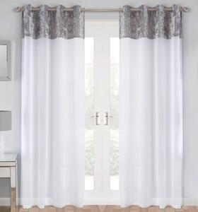 Liberty Eyelet Ready Made Single Voile Curtain Silver