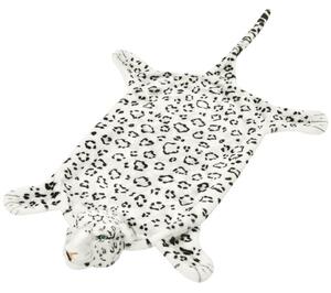 Leopard Carpet Plush 139 cm White