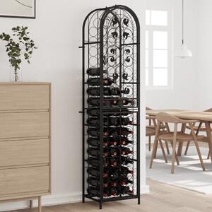 Wine Rack for 73 Bottles Black 45x36x200 cm Wrought Iron