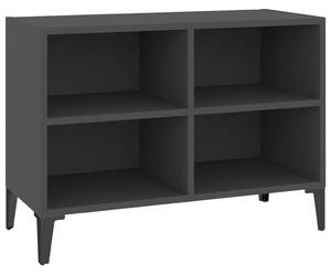 TV Cabinet with Metal Legs Grey 69.5x30x50 cm