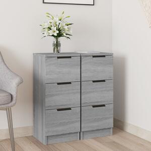 Sideboards 2 pcs Grey Sonoma 30x30x70 cm Engineered Wood