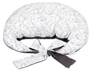 Hippychick Feeding Pillow - Animal Friends Grey
