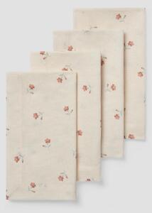 Pearl Posy Bud Linen Blend Napkin Set of 4 | Default | Piglet in Bed