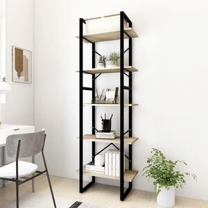 5-Tier Book Cabinet Sonoma Oak 60x30x175 cm Engineered Wood