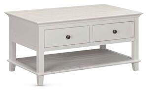 Prague Wooden Coffee Table With 2 Drawers - Truffle