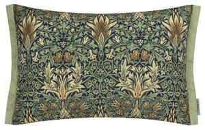 Morris & Co. Snakeshead Printed Outdoor 40cm x 60cm Filled Boudoir Indigo Leaf Green
