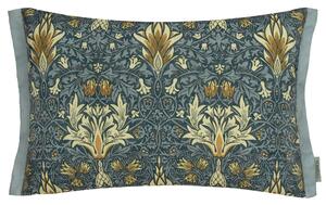 Morris & Co. Snakeshead Printed Outdoor 40cm x 60cm Filled Boudoir Indigo Stone