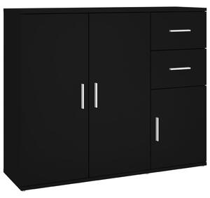 Sideboard Black 91x29.5x75 cm Engineered Wood