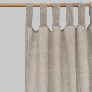 Piglet Oatmeal Linen Curtains (Pair) Size 122 x 250cm