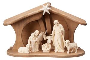 Wooden Nativity scene Luce with 8 figures AD