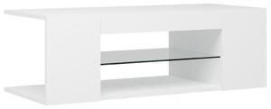 TV Cabinet with LED Lights White 90x39x30 cm