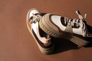 Photography Sneakers in brown tones on a, Maryna Terletska