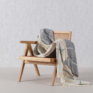 Blanket Cotton Cloud 150x200 Grey&Ecru Check