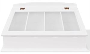 Cutlery Tray MDF White Baroque Style