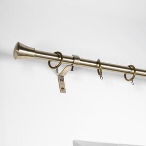 Trumpet Extendable Metal Curtain Pole Dia. 16/19mm Beige