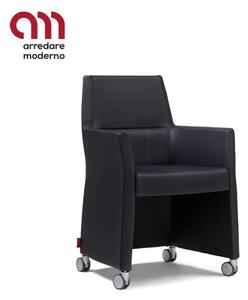 Web longue Enrico Pellizzoni armchair with casters