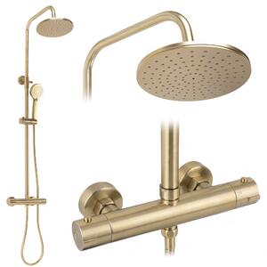 Shower set with thermostat Rea PAROT BRUSHED GOLD