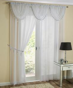 Crystal Ready Made Single Voile Curtain White