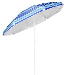 HI Beach Parasol 200 cm Blue Striped