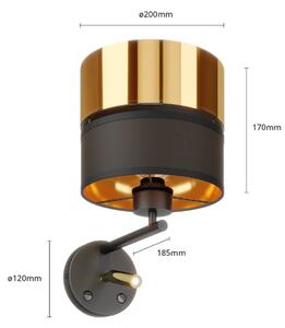 Hilton wall light with LED reading light