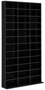HOMCOM CD / DVD Storage Shelf Storage Unit for 1116 CDs Height-Adjustable Compartments 102 x 24 x 195 cm Black