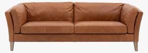 Cameron Three-Seater Leather Sofa in Brown