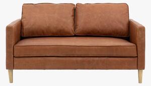 Citadel 2 Seater Leather Sofa in Vintage Brown