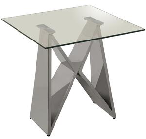 Side table Alexandra House Living Grey Transparent 55 x 55 x 55 cm