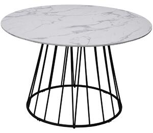 Dining Table Alexandra House Living White Black Metal 120 x 75 x 120 cm