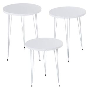 Set of 3 tables Alexandra House Living White