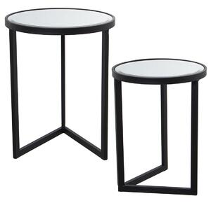 Set of 2 tables Alexandra House Living Black Silver