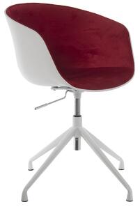 Office Chair Alexandra House Living White Red Rotating