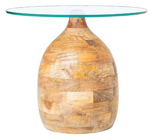 Side table Alexandra House Living Brown Transparent 50 x 42 x 50 cm