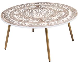 Centre Table Alexandra House Living White Brown Metal 90 x 42 x 90 cm