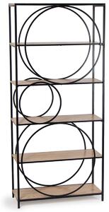 Shelves Alexandra House Living Brown Black Metal 80 x 180 x 33 cm