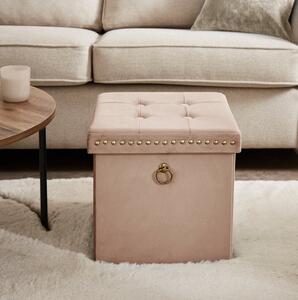 Velvet Cube Ottoman