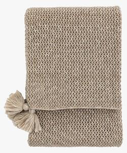 Lani Knit Tassel Throw in Natural