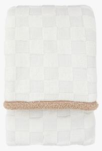 Checker Sherpa Throw in Cream