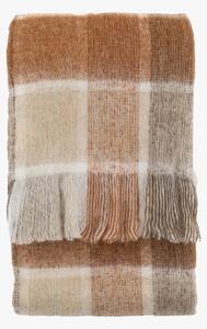 Grant Checkered Mohair Throw in Natural