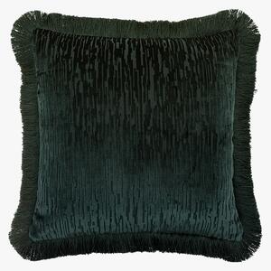 Regency Velvet Fringe Cushion in Teal