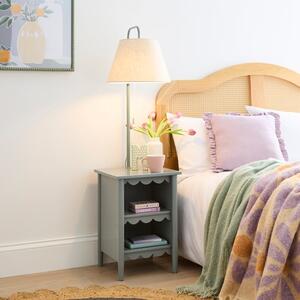 Remi Scalloped Adjustable Bedside Floor Lamp