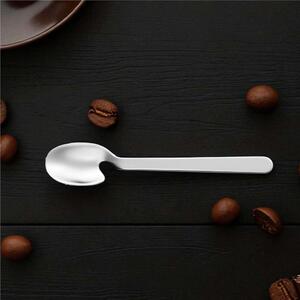 CREMINO Coffee Spoon Rests on the Edge of the Cup, 18/10 Stainless Steel (aisi 304) Polished Steel, Dimensions 105x23 mm, Set of 6 Pieces
