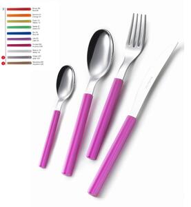 Colored Cutlery Set SKY 1 Knife 1 Fork 1 Spoon 1 Coffee Spoon Stainless Steel 18/0 AISI 430 Nickel Free with Colored Methacrylate Handle Name: sky