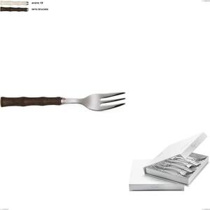 6-Piece Dessert Fork Set Acqua EME, Polished 18/10 AISI 304 Stainless Steel with Acrylic Handle